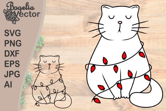 Christmas Cat Graphics for Crafts