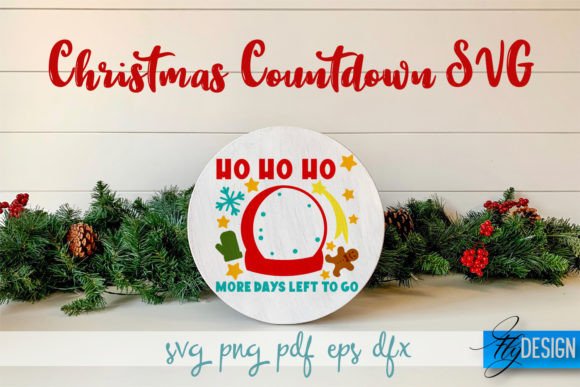 Christmas Countdown SVG Winter Design