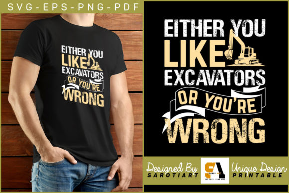 Excavator Graphic for Crafts and Graphics