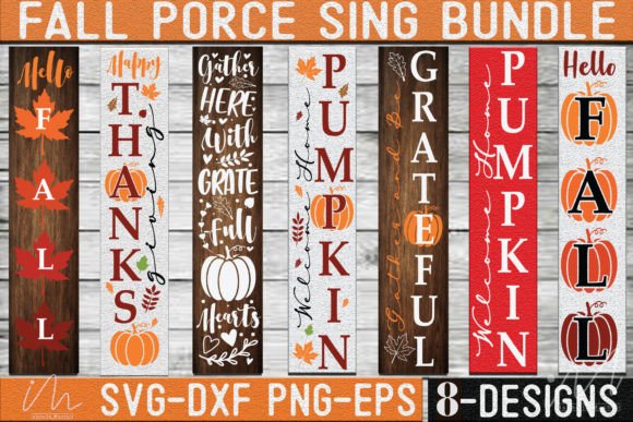Fun Fall Porcelain Sing SVG Bundle for Graphics and Crafts