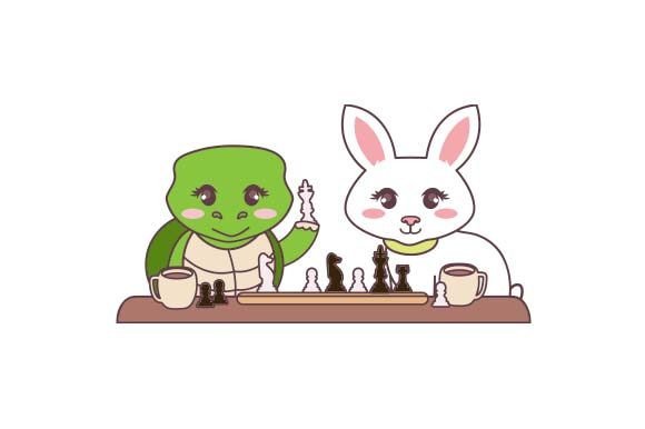 Fun Rabbit Turtle Chess Kawaii Crafts Sports Design