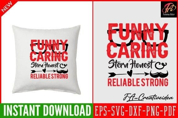 Funny Caring Stern Honest Svg Design