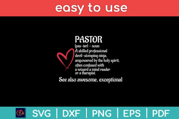 Funny Pastor Svg Graphics for Crafts