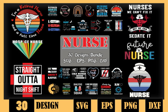 Nurse Part 2 Bundle SVG 30 Designs