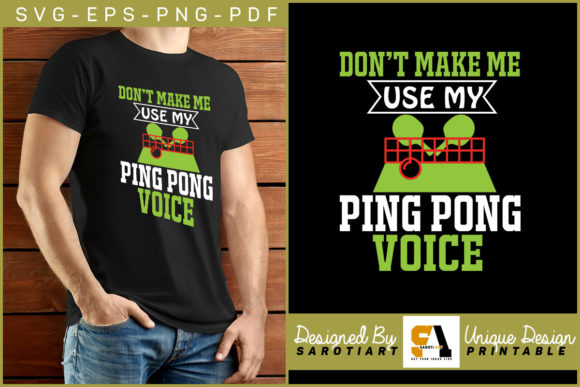 Ping Pong Funny Design for Printable Svg Graphics