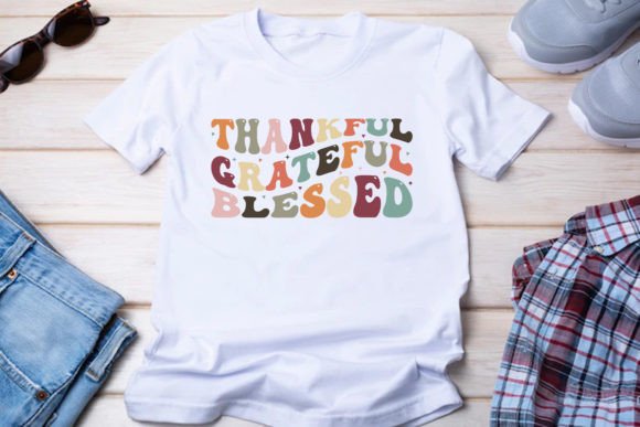 Thankful Grateful Blessed T-Shirt Design